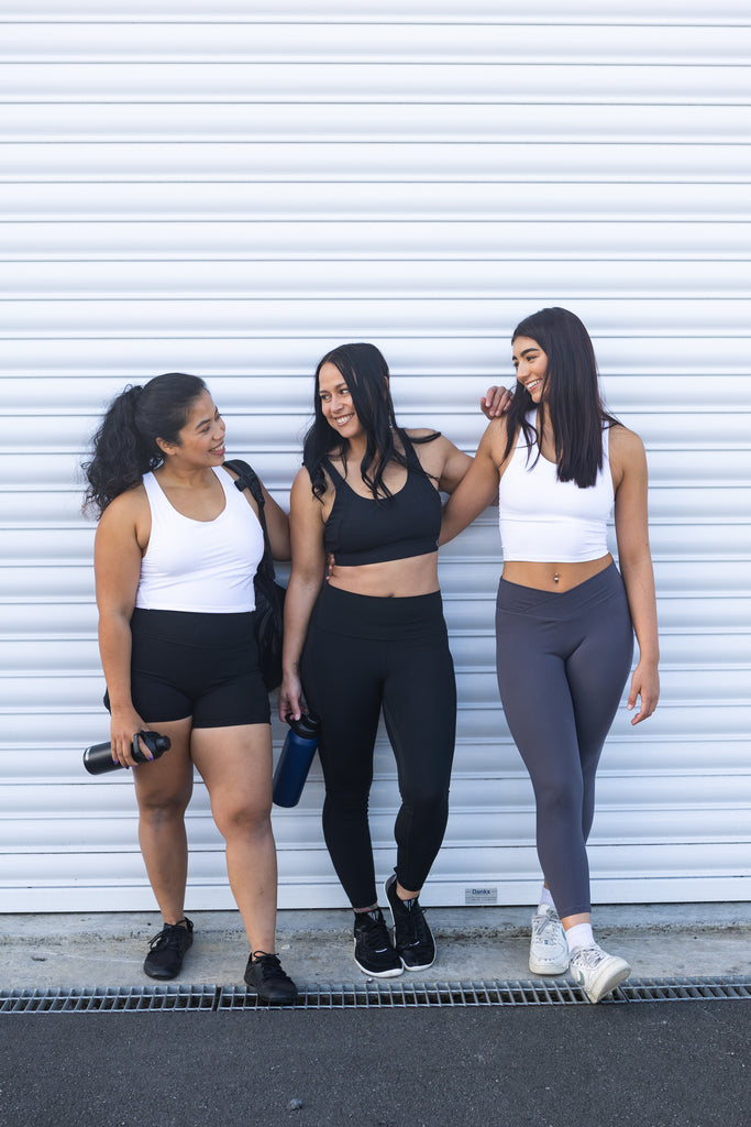 Girls after workout wearing Squaties seamless gym underwear